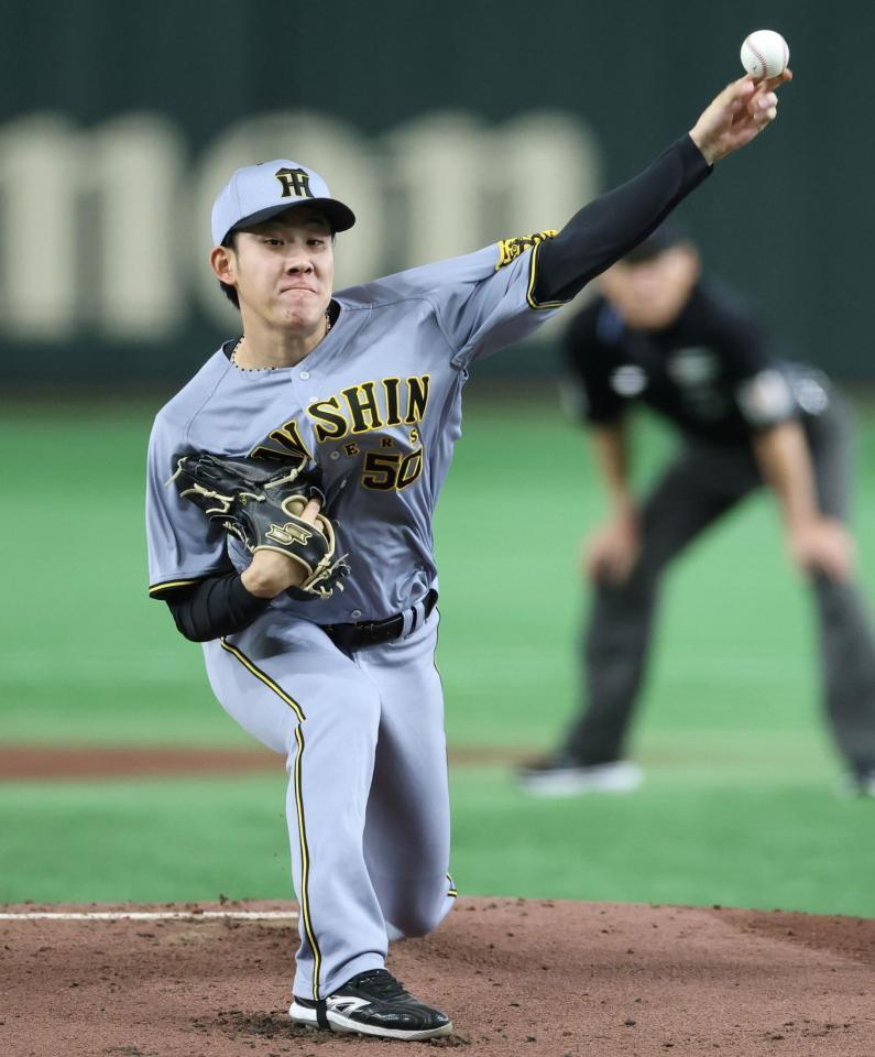 力投する先発の富田（撮影・中田匡峻）