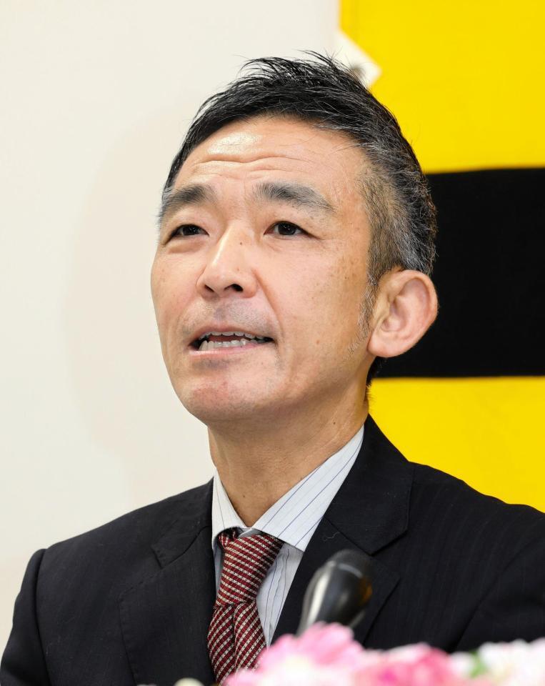 　阪神・竹内孝行球団副本部長（撮影・山口登）