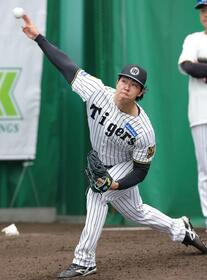　ブルペンで投げ込む工藤（撮影・立川洋一郎）