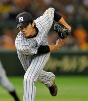 巨人打線を相手に力投する阪神・藤浪晋太郎＝東京ドーム（撮影・西岡正）