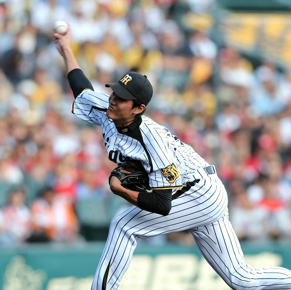 力投する阪神・藤浪晋太郎＝甲子園（撮影・田中太一）