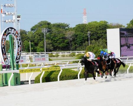4連勝で重賞初制覇を果たしたマテンロウコマンド(左)=撮影・中山伸治