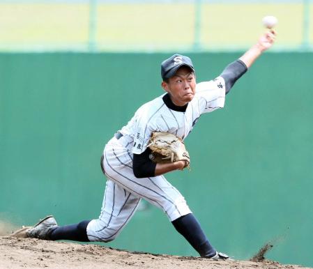 ６回９三振を奪った新庄のエース・田口（撮影・北村雅宏）