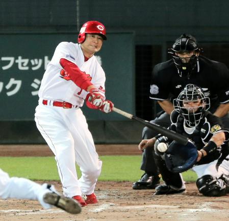 引退試合控えた広島 前田智が代打出場 野球 デイリースポーツ Online