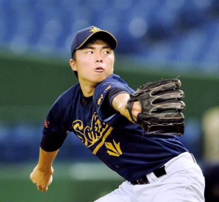 完封勝利を挙げた創価大・田中（撮影・園田高夫）