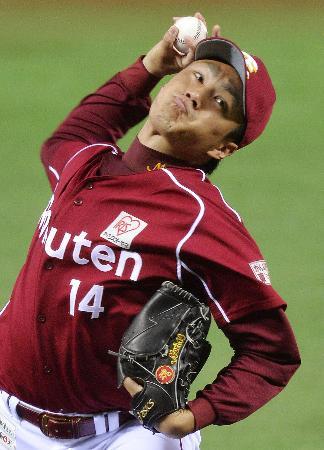 　ソフトバンク戦に先発した楽天・則本＝ヤフオクドーム