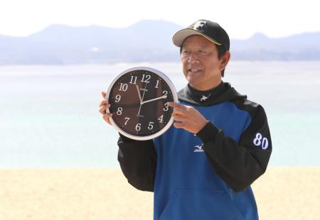 　午前１１時１１分に大谷を開幕投手に決めたことを発表した日本ハムの栗山監督