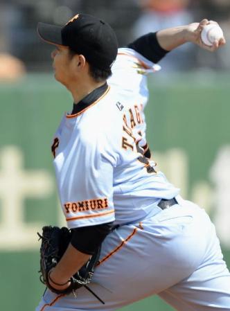 　ソフトバンク戦に先発した巨人・高木勇＝長崎