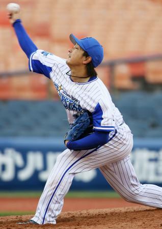 　楽天戦に先発し、６回を無失点と好投したＤｅＮＡ・三嶋＝横浜