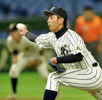 力投する上武大・鈴木稜也＝東京ドーム（撮影・西岡正）