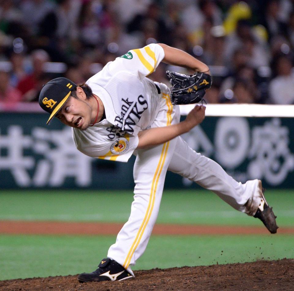 　６回途中から登板し、７連続空振り三振を奪う好投を見せた森