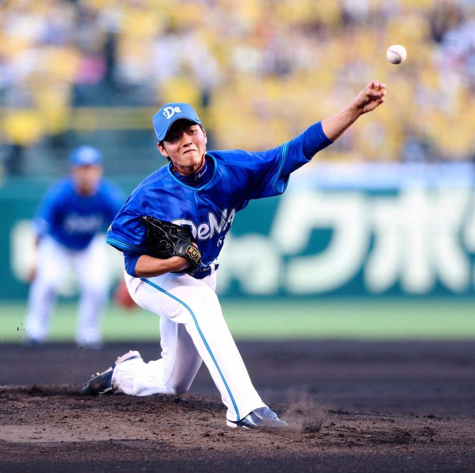 力投するＤｅＮＡ・砂田＝甲子園（撮影・棚橋慶太）