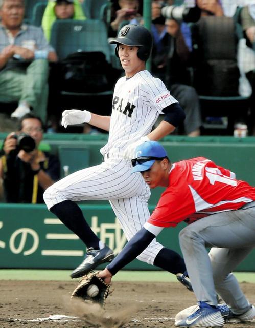 野球Ｕ１８宇草　初安打でいじられる