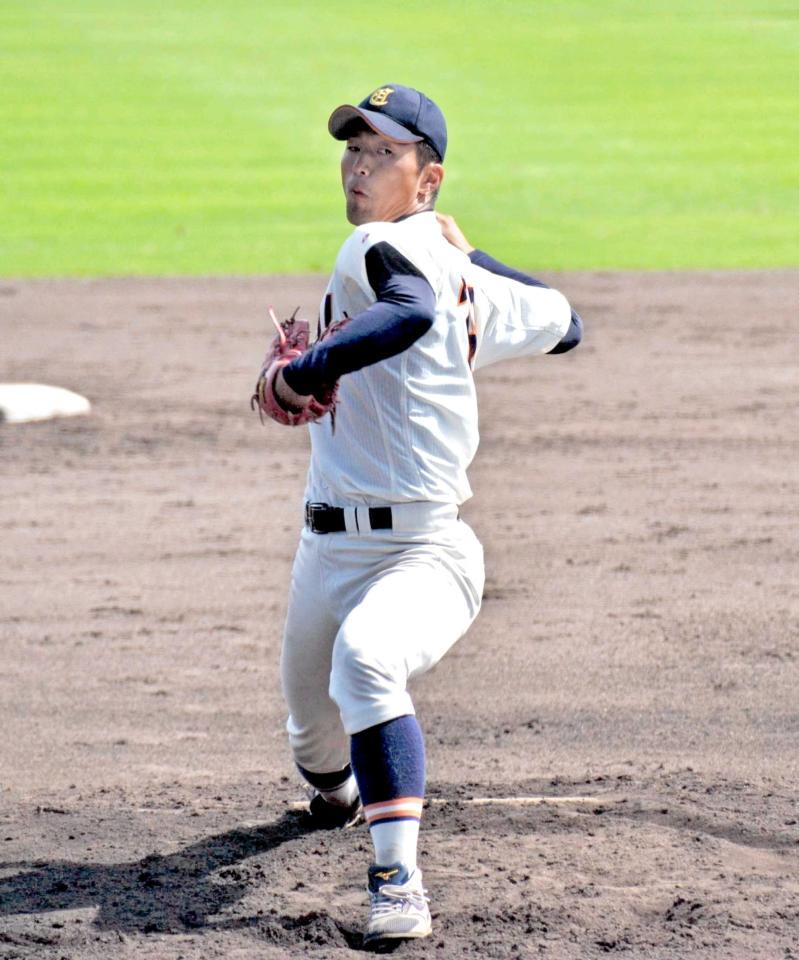 　苦しみながらも勝利に貢献したドラフト１位候補の大商大・岡田