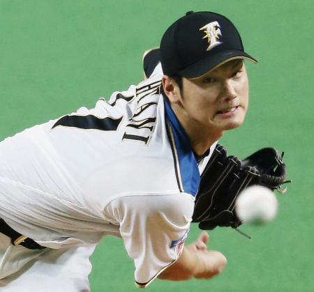 　完投で１４勝目を挙げた日本ハム・大谷＝札幌ドーム