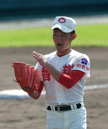 花咲徳栄に完封勝利の智弁和歌山・　斎藤＝紀三井寺球場（撮影・堀内翔）