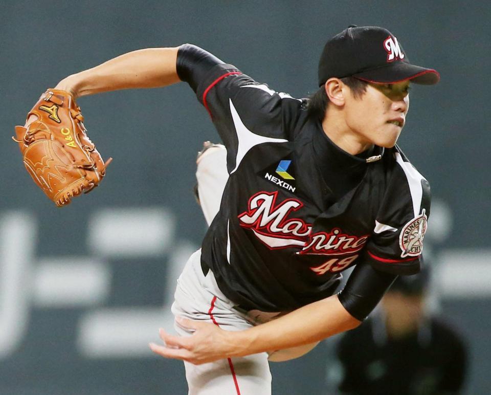 　日本ハム戦に先発したロッテのチェン＝札幌ドーム