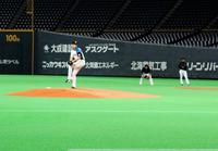 シート打撃に登板した日本ハム・大谷翔平