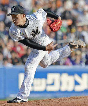 　ロッテの上野大樹投手