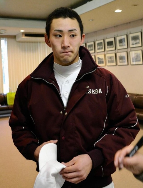 早大１年生・小島がソフトＢ和田と遭遇