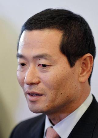 清原容疑者について語る桑田氏＝宮崎市内