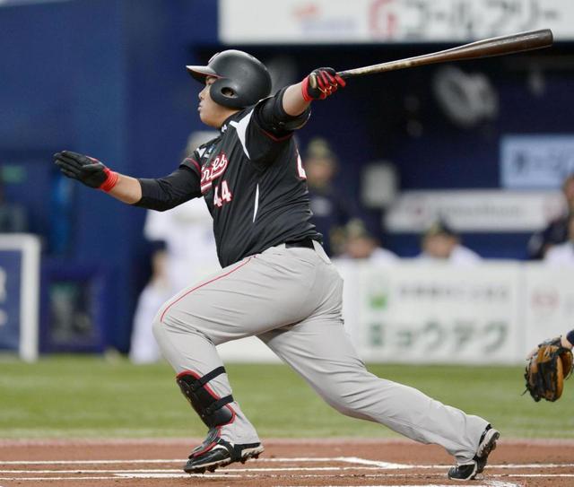 ロッテ井上“アシスト”受け金子から快打