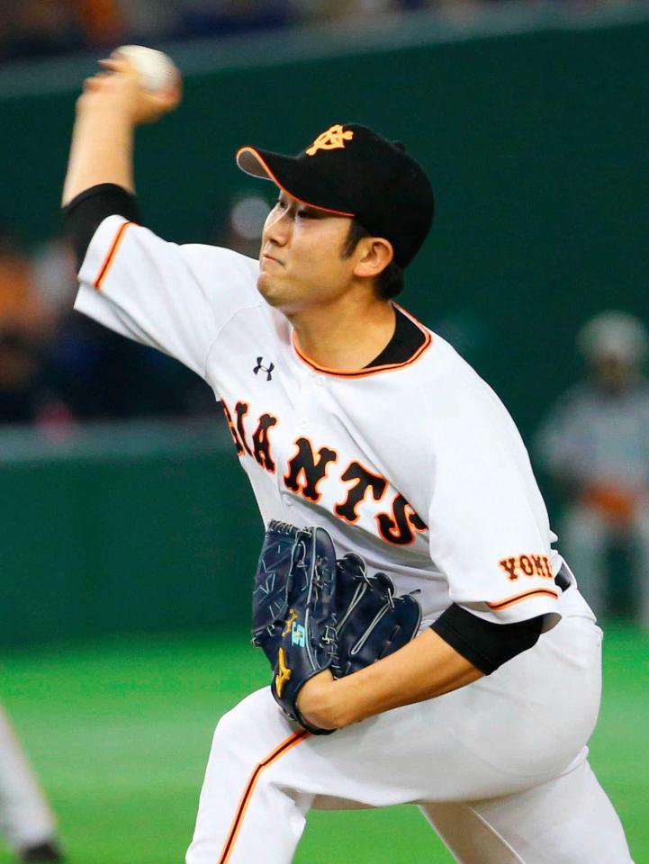 ３回無失点と好投した菅野　