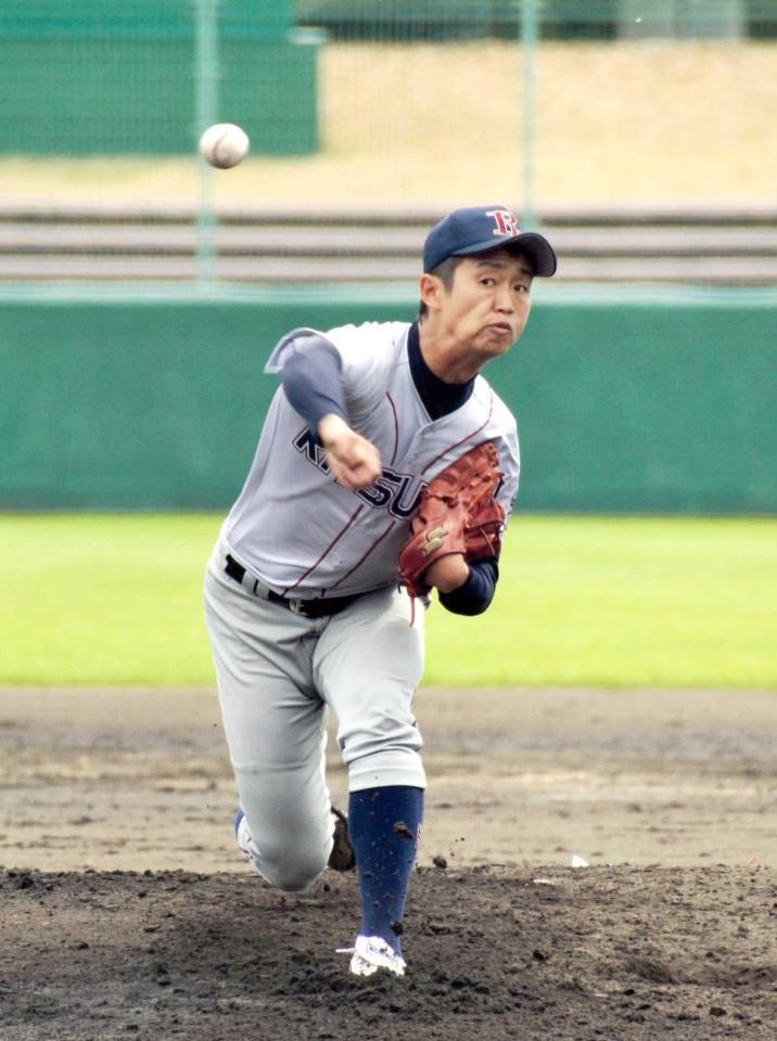 　リーグ戦初登板初勝利をマークした立命大・黒田