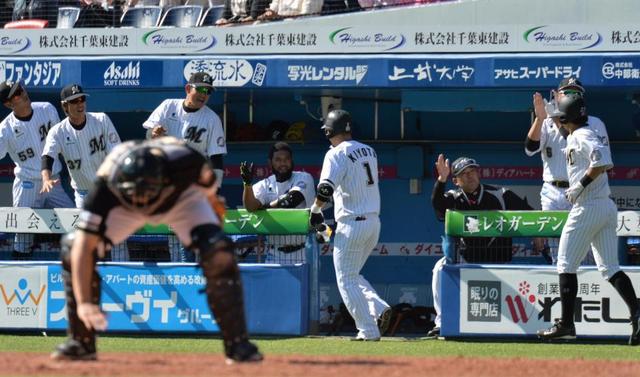 ロッテ・清田　涌井にプレゼント弾