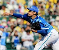 ７回までを無失点に抑えたＤｅＮＡ・井納翔一＝甲子園（撮影・北村雅宏）