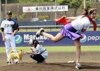 中西渚が鎌ケ谷で始球式　ノーバン投球「気持ちよかった」