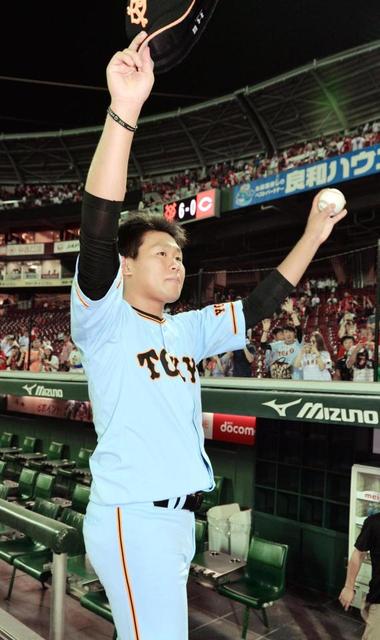 巨人・田口が鯉戦初勝利、広島出身で憧れの黒田相手に「粘り強く投げられた」