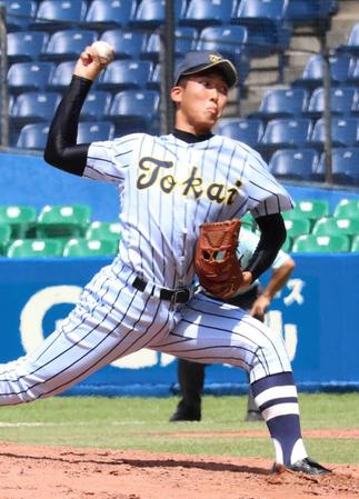 　５回９奪三振で夏初戦を飾った東海大市原望洋・島