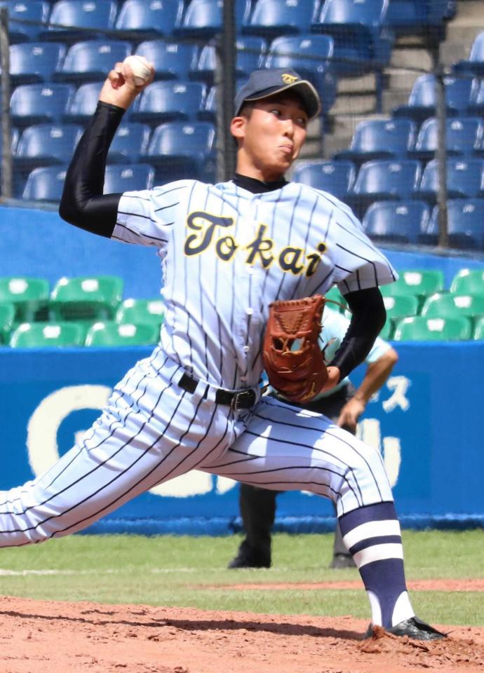 　５回９奪三振で夏初戦を飾った東海大市原望洋・島