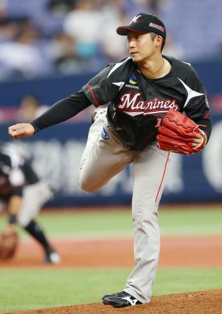 　７回無失点で４勝目を挙げたロッテ・関谷＝京セラドーム