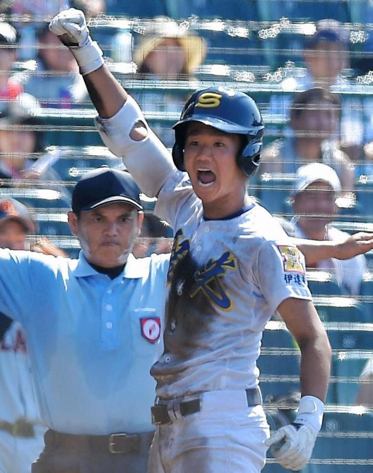 聖光学院 小泉 逆転の３点三塁打 打つと決めていた 初球たたく 野球 デイリースポーツ Online