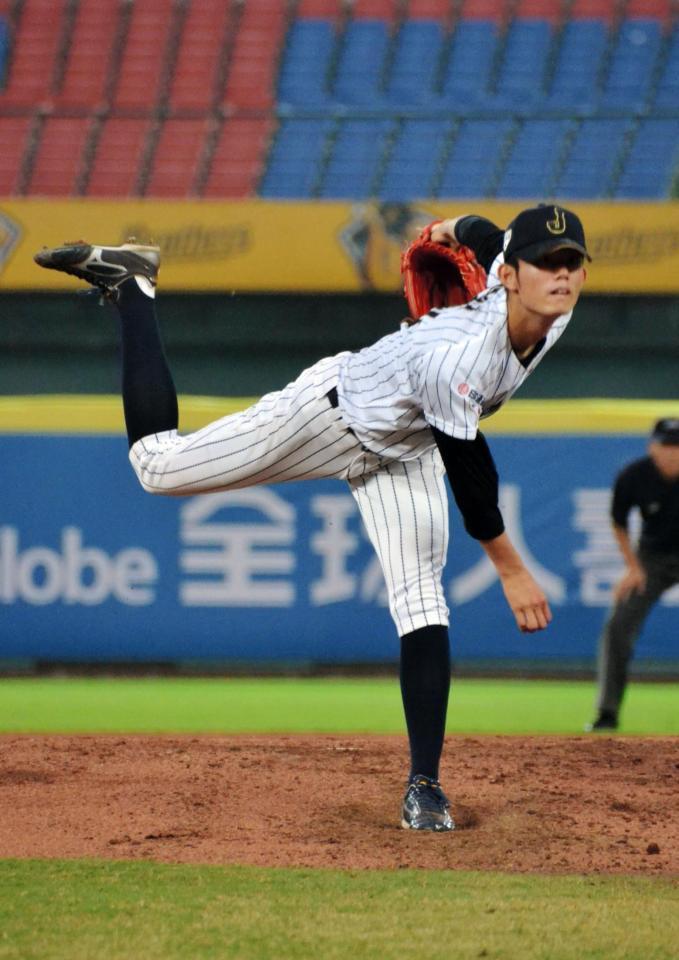 決勝の台湾戦に先発した日本・今井