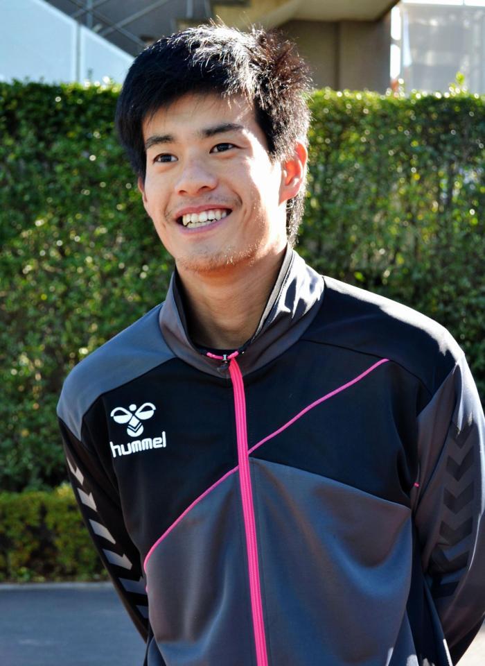 　ドラフトイヤーとなる来年の抱負を語る立大・笠松