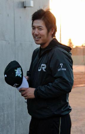 チームの初練習に参加し、今年の抱負を語ったＪＲ東日本・丸子