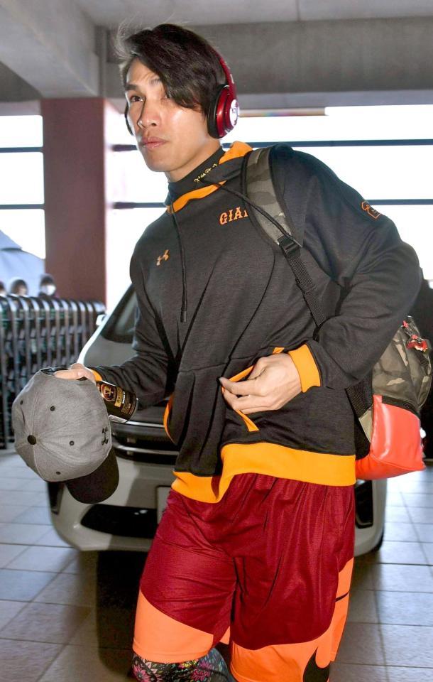 サンマリンスタジアムに到着した陽岱鋼