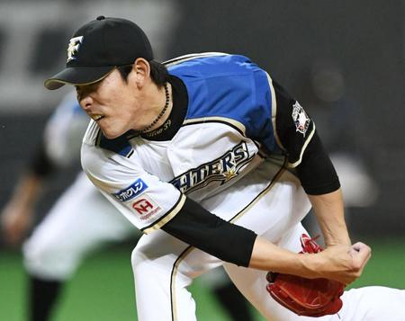 　中日戦に登板し、３回無失点と好投した日本ハム・高梨＝札幌ドーム