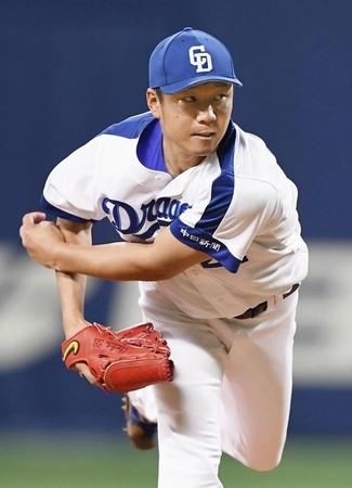 　オリックス戦に先発、８回無失点の中日・大野＝ナゴヤドーム