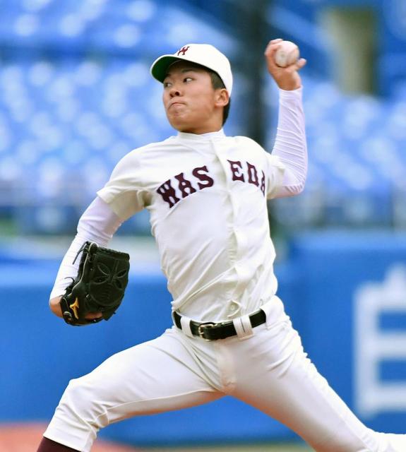 早大・早川「抑えられてよかった」　最速１４５キロで４Ｋデビュー