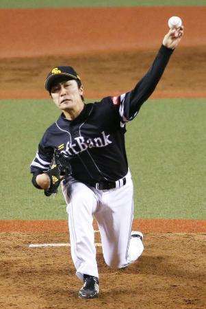 　４月７日の西武戦、５回２失点で２勝目を挙げたソフトバンクの和田毅投手