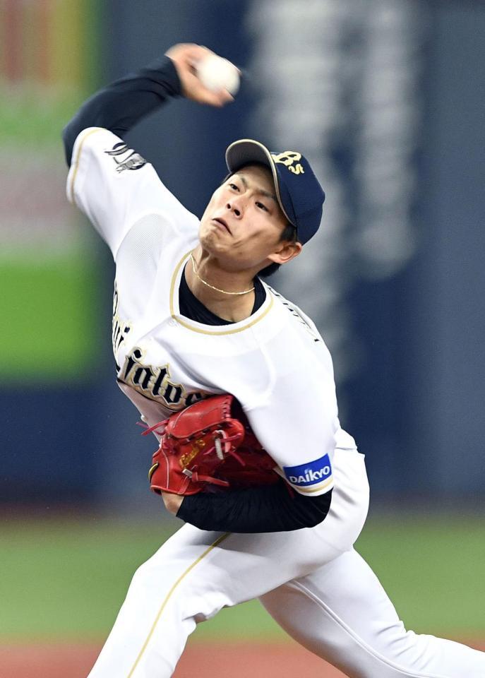 　ロッテ戦に先発したオリックス・山岡＝京セラドーム