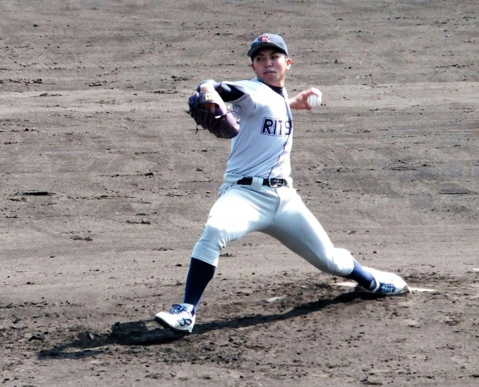 関学大戦に先発して今季初勝利を挙げた立命大・東