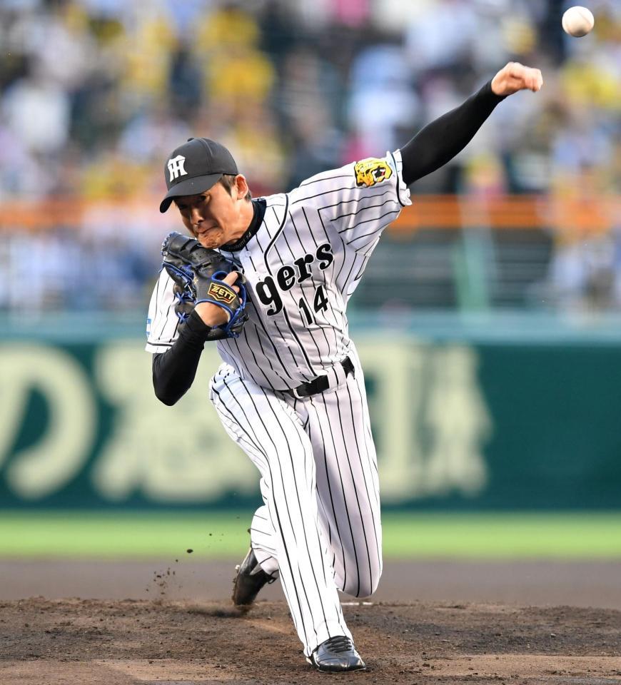 　力投する阪神先発の能見