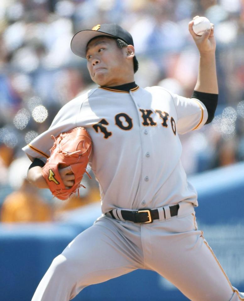 　今季初完封で４勝目を挙げた巨人・田口＝横浜