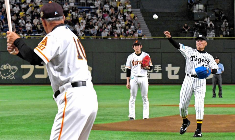 日本ハム ｏｂの張本氏が始球式に登場 私はあっぱれ 野球 デイリースポーツ Online