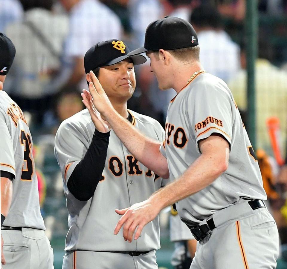 巨人 由伸監督 快勝に納得顔 初回の先制が大きい ２位 阪神を圧倒 野球 デイリースポーツ Online